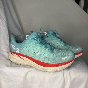 Women Hoka One One Clifton 8 Aquarella Running Shoes Sneakers